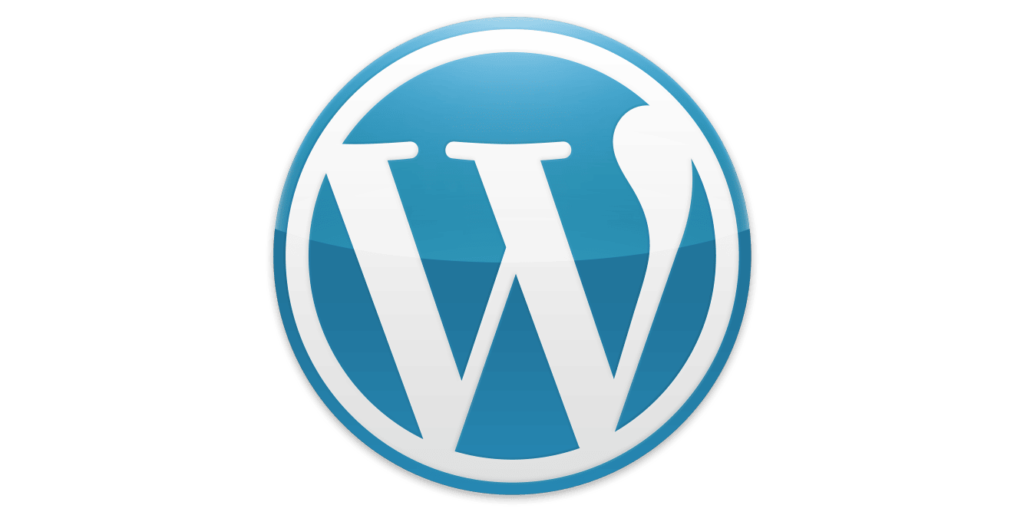 Les expertises | Outils et Logiciels | Logotype du CMS WordPress. Il est utilisé chez Aixy Design pour la création de sites internet de tout types : One-Page, Vitrine, E-Commerce, avec outil de réservation en ligne